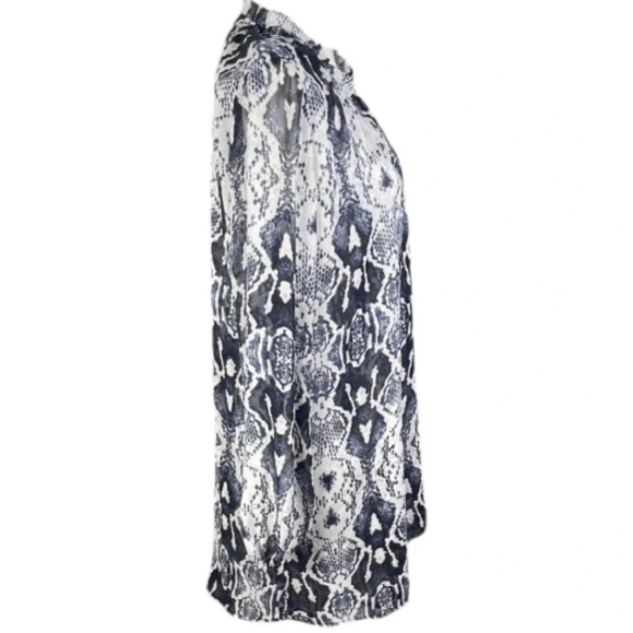 Show Me Your Mumu Dress Sz Small Mckenna Button Down Boho Sheer Reptile Snake - Picture 4 of 9